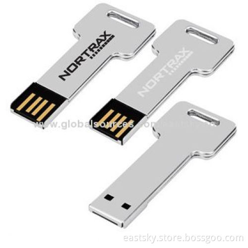 Promotional Key-shaped USB, free for 1 to 2 color silkscreen printing and laser engravingNew